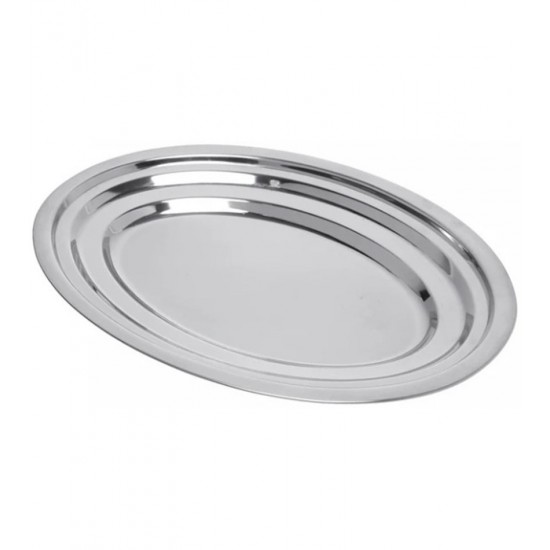 Travessa Oval Rasa 47,5cm em Aço Inox
